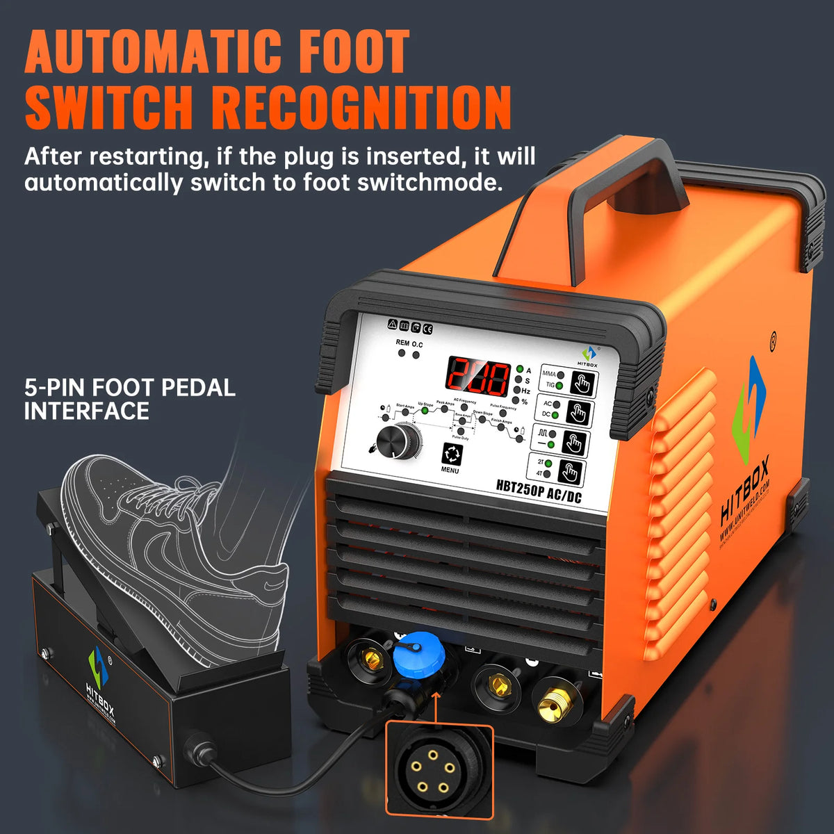 HITBOX HBT250P AC DC TIG Pulse MMA ARC Inverter Welder