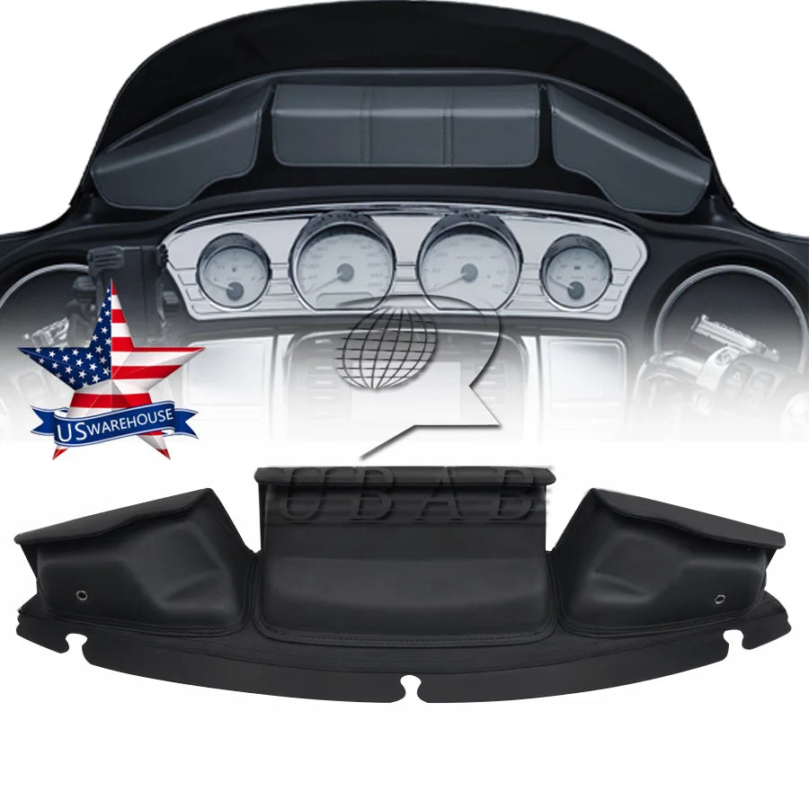 Brand New Three-Pocket Fairing Pouch Windshield Bag FitS For Harley Electra Glide Street Glide Ultra Limited Flhtcutg 2014-2018