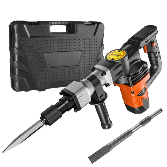 SucceBuy Electric Demolition Jack Hammer Concrete Breaker With Chisels
