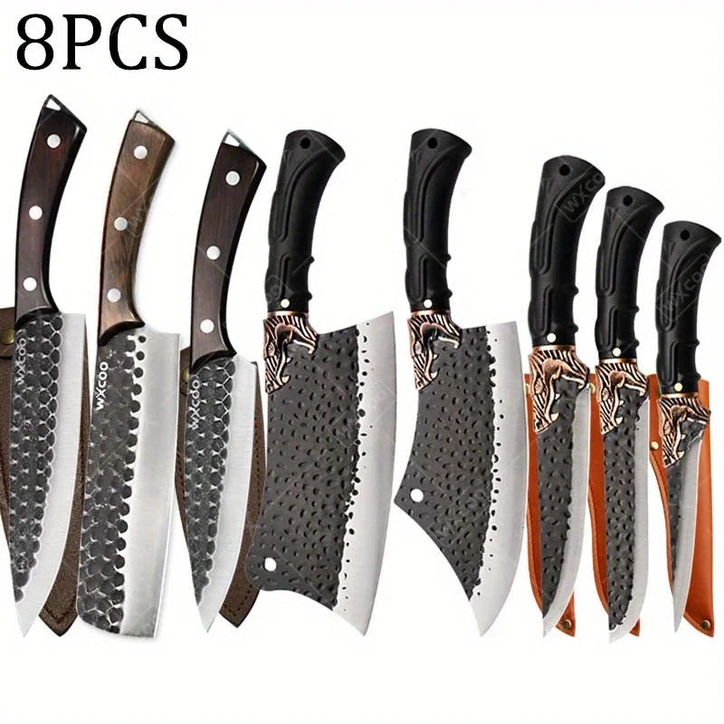 WXCOO Professional Forged Stainless Steel Kitchen Knife Set