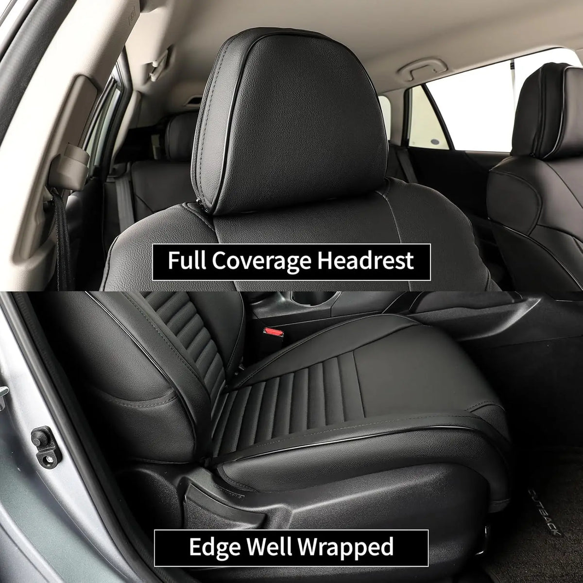 EKR Car Seat Covers Custom Fit for Subaru Outback 2015 2016 2017 2018 2019 Base/Premium/Limited Full Set Leather Car Seat Cover