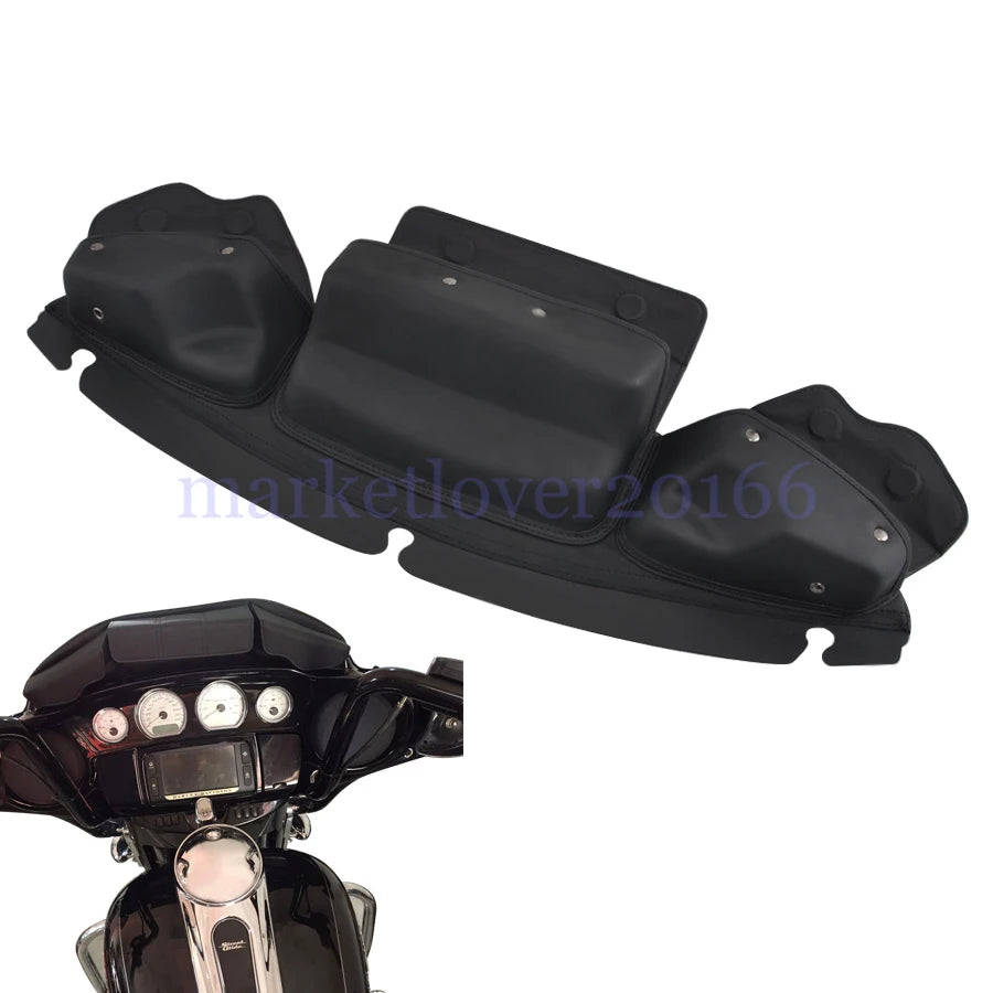 Brand New Three-Pocket Fairing Pouch Windshield Bag FitS For Harley Electra Glide Street Glide Ultra Limited Flhtcutg 2014-2018