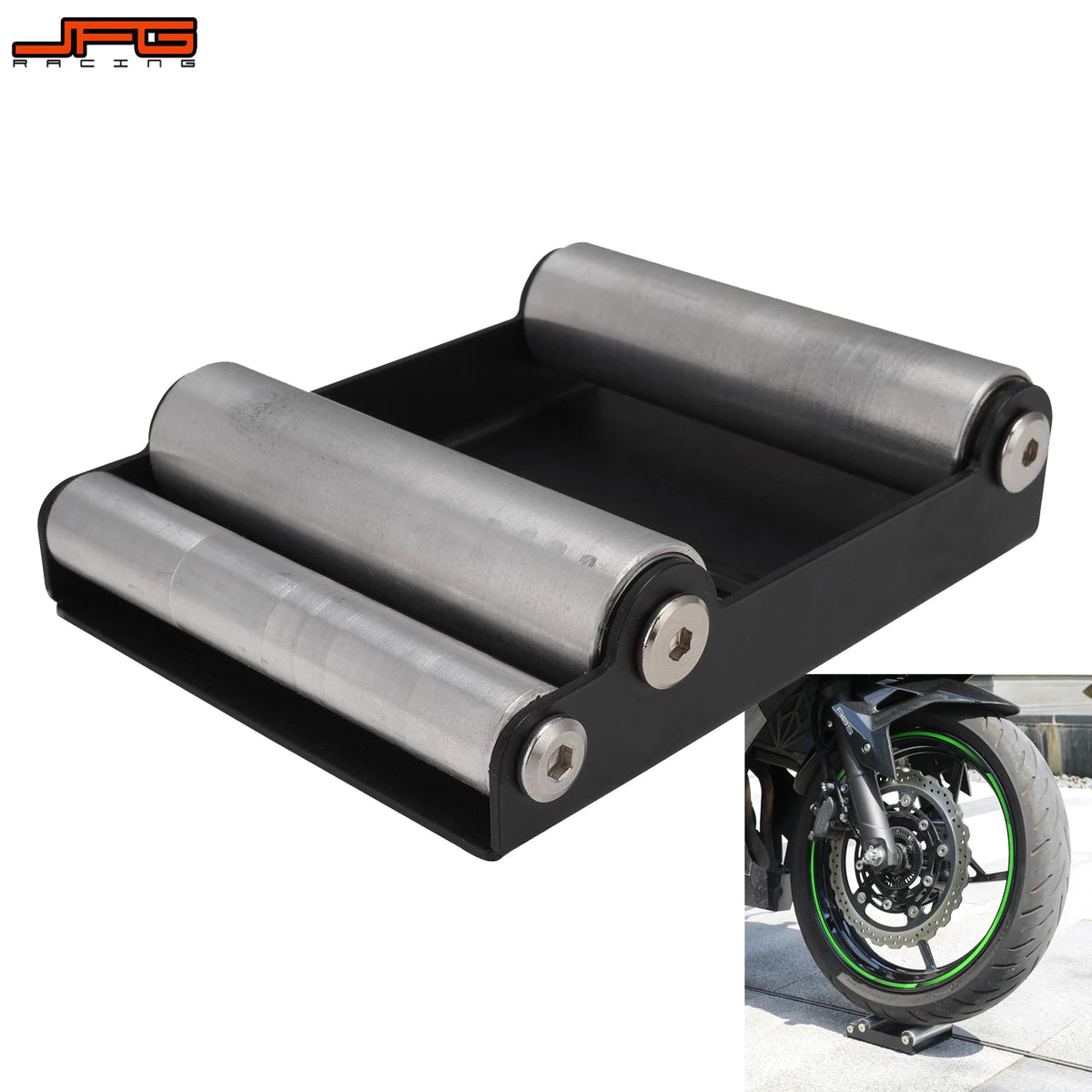 Motorcycle Tire Cleaning Stand Tire Wash Bracket Portable Chain Clean Durable Roller Ramp Lift Universal For KTM Kawasaki Suzuki